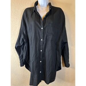 Aerie Black Button-Up Tunic
